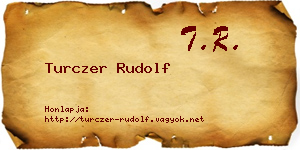 Turczer Rudolf névjegykártya